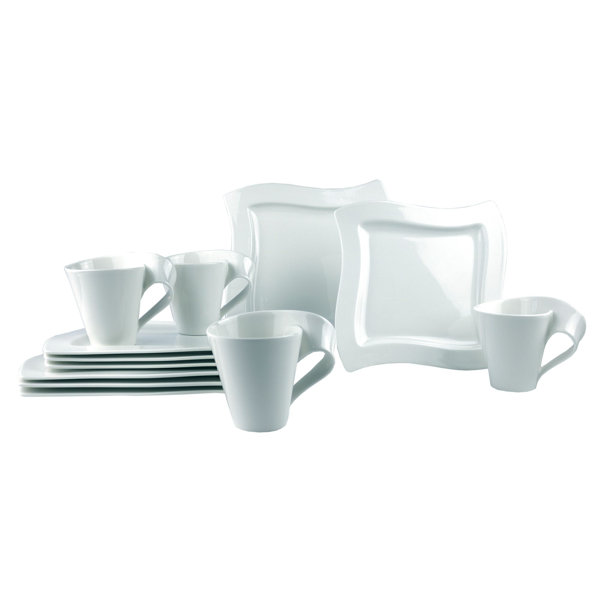 Villeroy & Boch New Wave 12 Piece Dinnerware Set, Service for 4